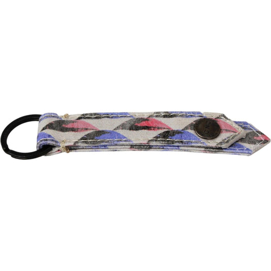 Costume National Chic Tri-Color Keychain Accessory Keychain Costume National Dark Gray