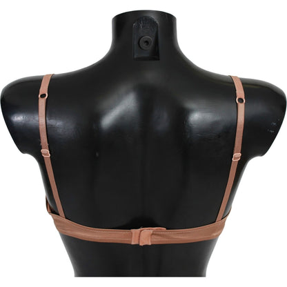 Ermanno Scervino Nude Lace Push Up Silk Underwear