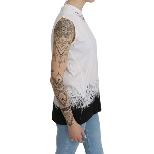 Dsquared² Chic Sleeveless Cotton Crew Neck Top Dsquared² Gray