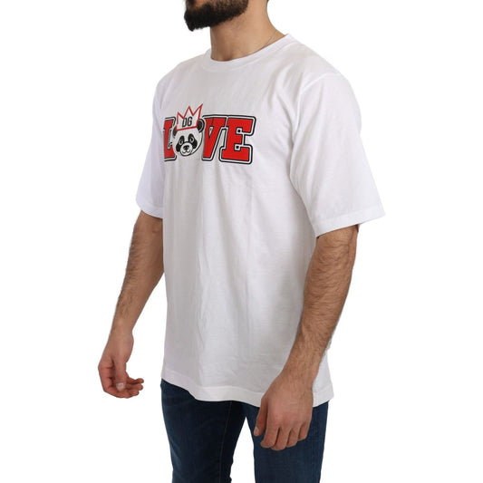 Dolce & Gabbana Panda Love Slim Fit Crewneck Tee Dolce & Gabbana Gray