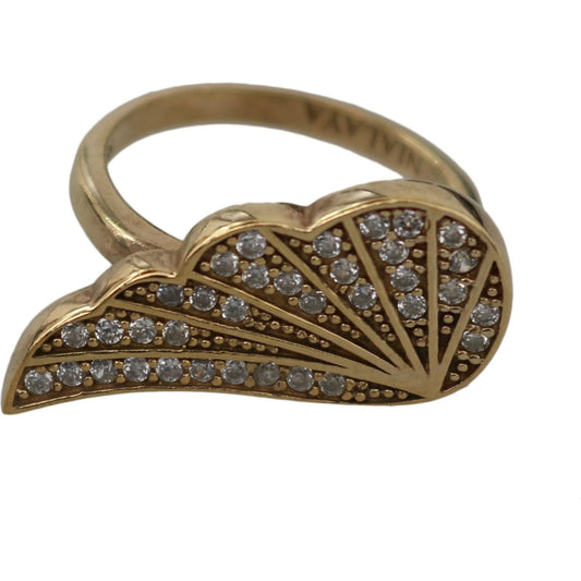Nialaya Elegant Gold-Crystal Embellished Ring Ring Nialaya Dim Gray