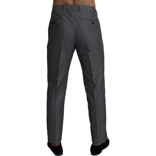 Dolce & Gabbana Elegant Gray Slim Fit Dress Trousers Dolce & Gabbana Dark Slate Gray