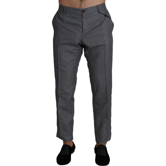 Dolce & Gabbana Elegant Gray Slim Fit Dress Trousers Dolce & Gabbana Dark Slate Gray