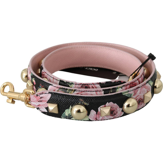 Dolce & Gabbana Elegant Floral Leather Shoulder Strap Dolce & Gabbana Rosy Brown