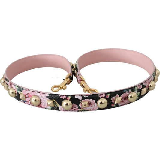Dolce & Gabbana Elegant Floral Leather Shoulder Strap Dolce & Gabbana Rosy Brown