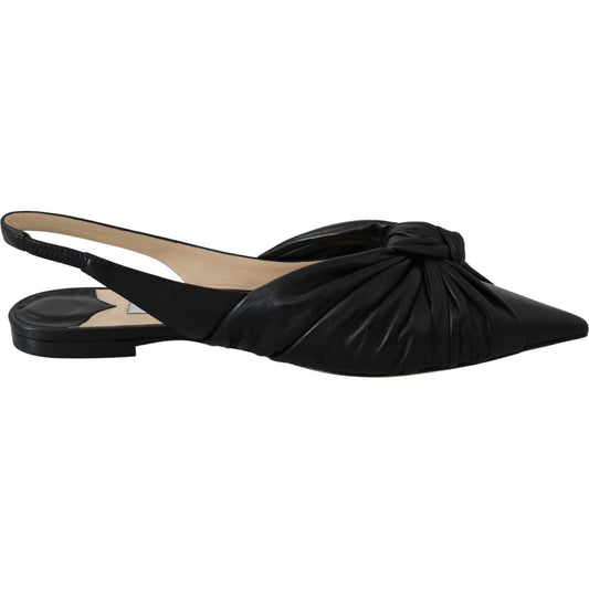 Jimmy Choo Elegant Pointed Toe Leather Flats 191714992894
