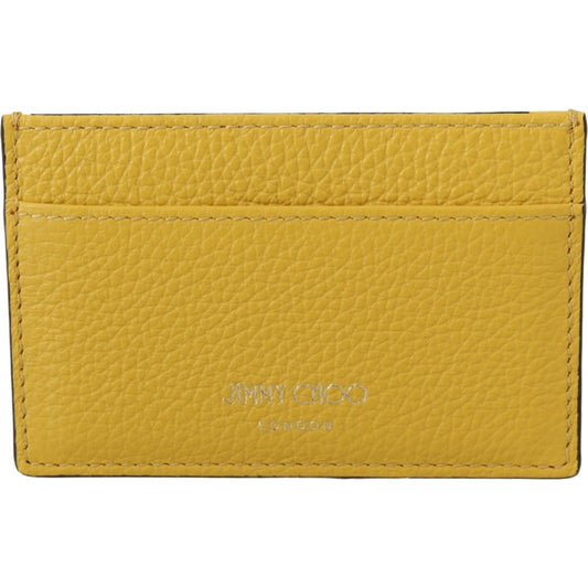 Jimmy Choo Sunshine Yellow Leather Card Holder Jimmy Choo Goldenrod