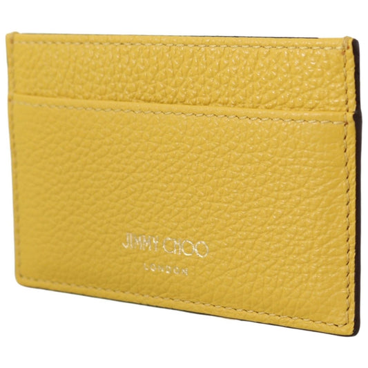 Jimmy Choo Sunshine Yellow Leather Card Holder Jimmy Choo Sandy Brown