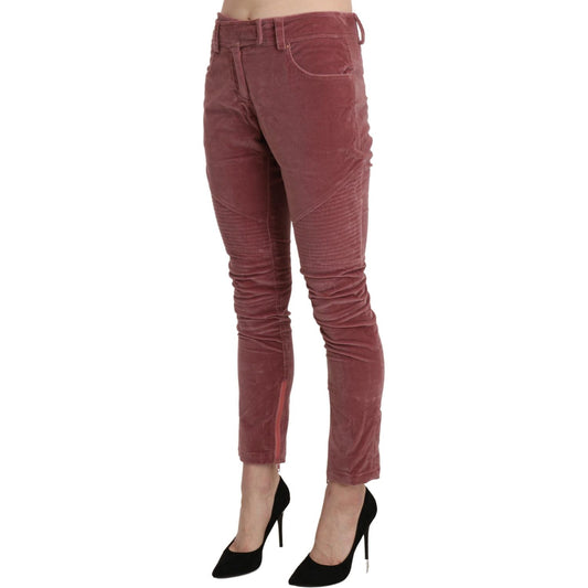 Ermanno Scervino Chic Red Mid Waist Skinny Trousers Ermanno Scervino Sienna