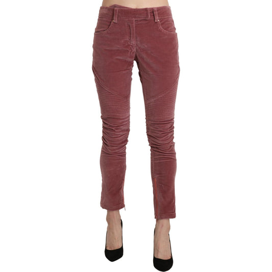 Ermanno Scervino Chic Red Mid Waist Skinny Trousers Ermanno Scervino Sienna