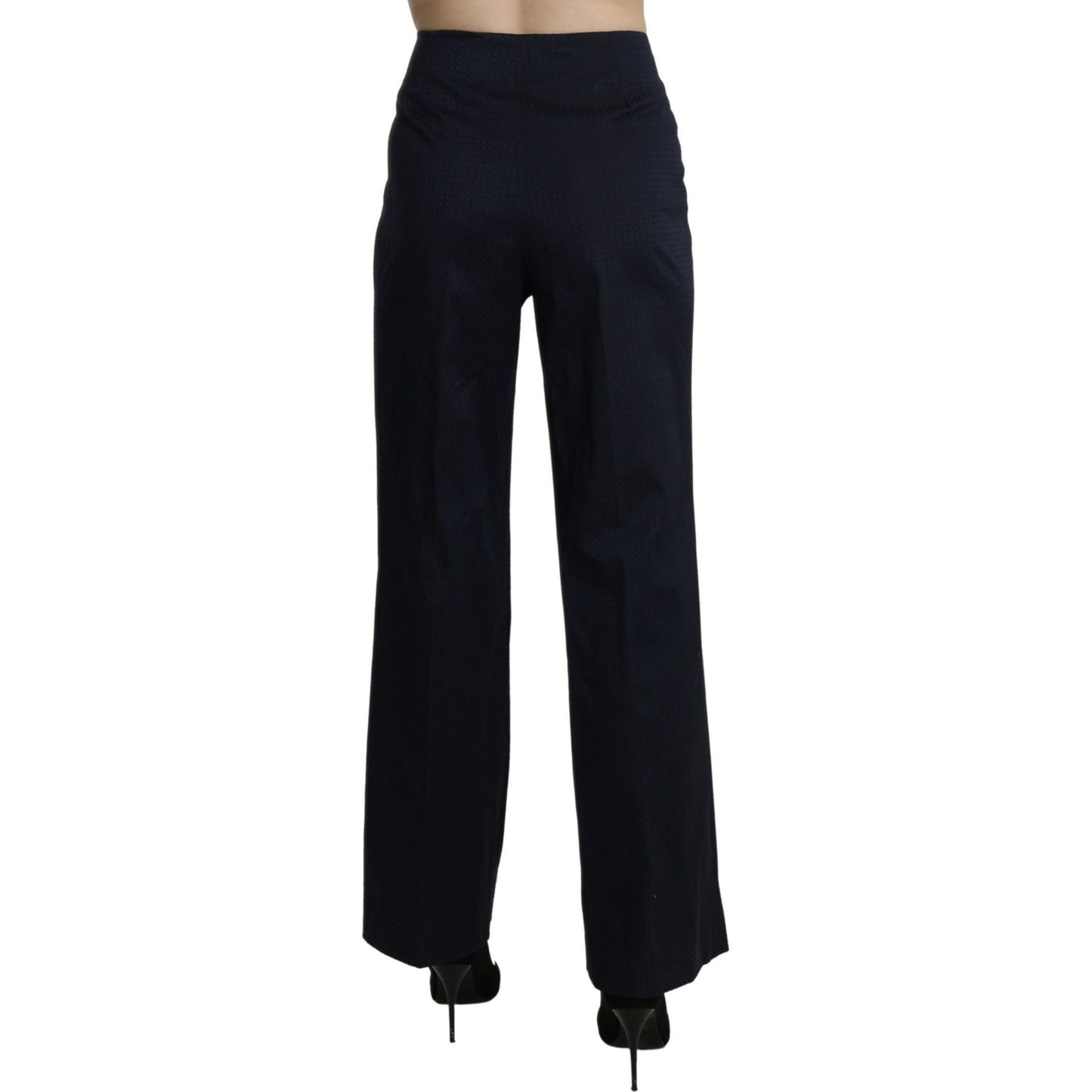 BENCIVENGA Navy Blue High Waist Straight Dress Trouser Pants PAN71347-46