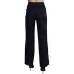 BENCIVENGA Navy Blue High Waist Straight Dress Trouser Pants PAN71347-46