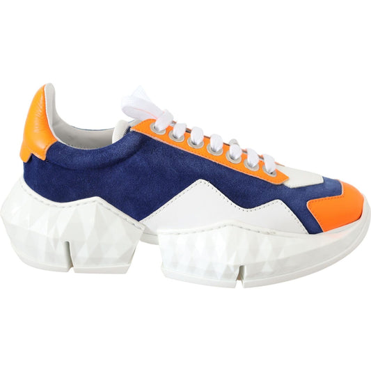 Jimmy Choo Electric Elegance Leather Mix Sneakers Jimmy Choo Beige