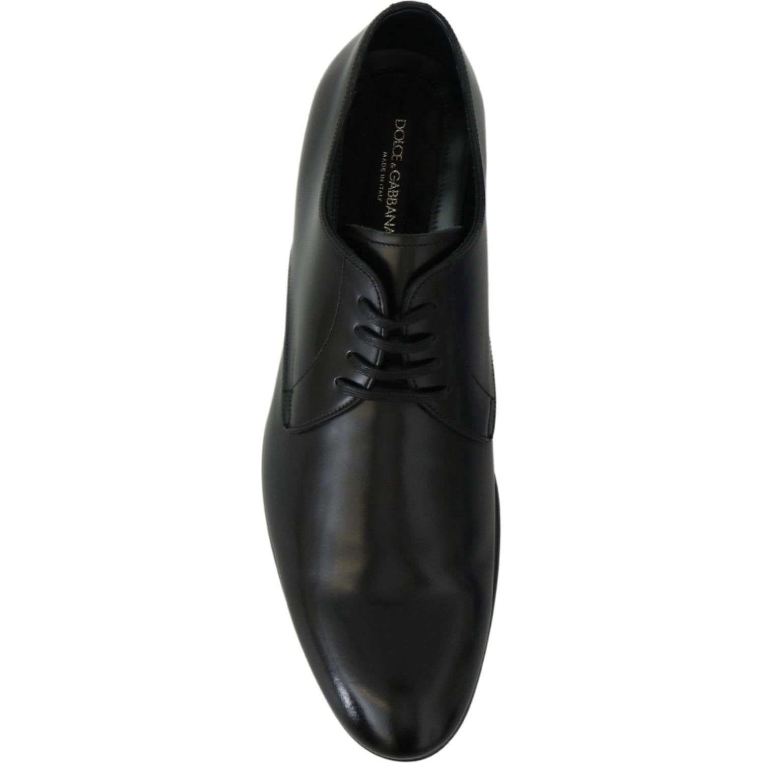 Dolce & Gabbana Derby Napoli Black Leather Dress Formal Shoes