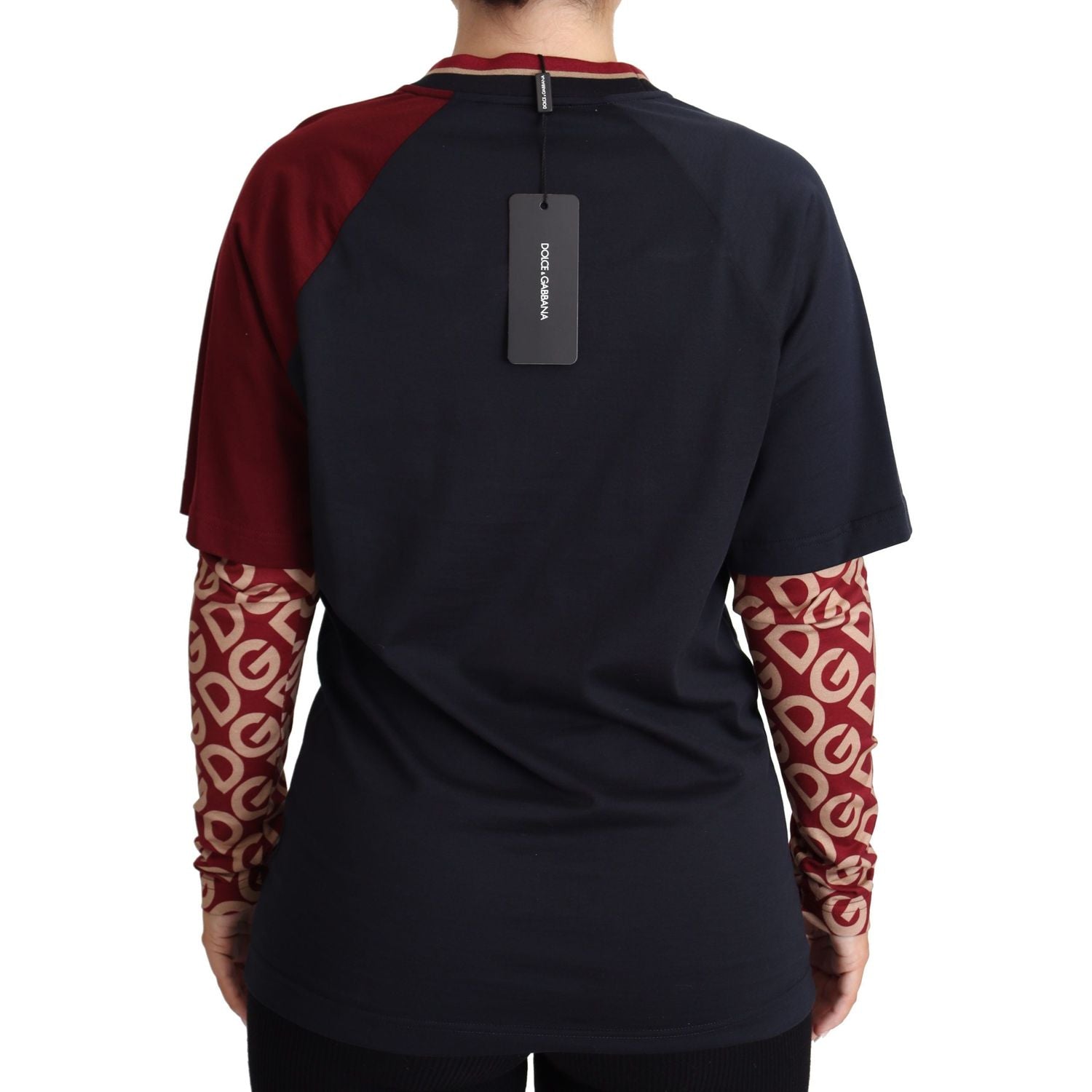 多色 Royals 棉质圆领毛衣