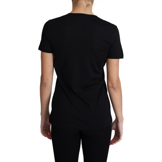 Dolce & Gabbana Black Wool Round Neck Short Sleeves T-shirt TSH5716-40