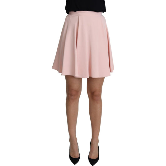 Dolce & Gabbana Elegant Pink Flare A-line Mini Skirt Dolce & Gabbana Gray