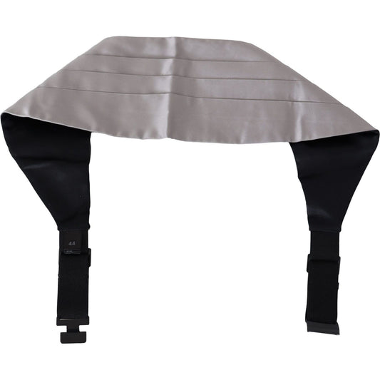 Dolce & Gabbana Elegant Gray Silk Cummerbund Dolce & Gabbana Light Slate Gray