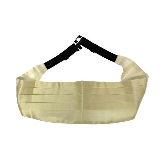 Dolce & Gabbana Exclusive White Silk Evening Cummerbund Dolce & Gabbana Tan