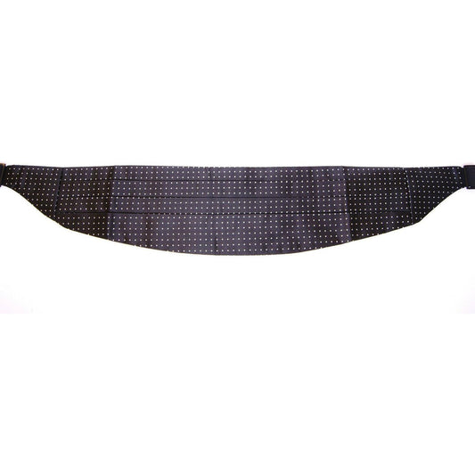 Dolce & Gabbana Elegant Black Silk Polka Dot Cummerbund Dolce & Gabbana Dark Slate Gray