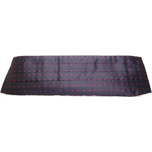 Dolce & Gabbana Elegant Silk Black Cummerbund with Red Polka Dots Dolce & Gabbana Dark Slate Gray