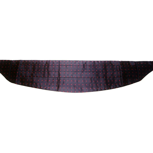 Dolce & Gabbana Elegant Silk Black Cummerbund with Red Polka Dots Dolce & Gabbana Dark Slate Gray