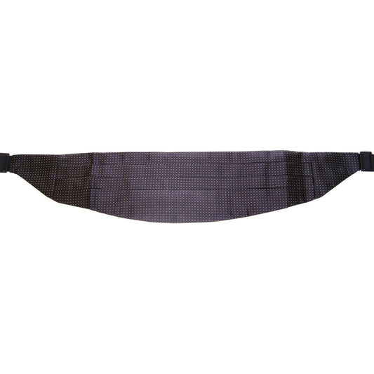 Dolce & Gabbana Elegant Black Silk Cummerbund with Polka Dots Dolce & Gabbana Dark Slate Gray