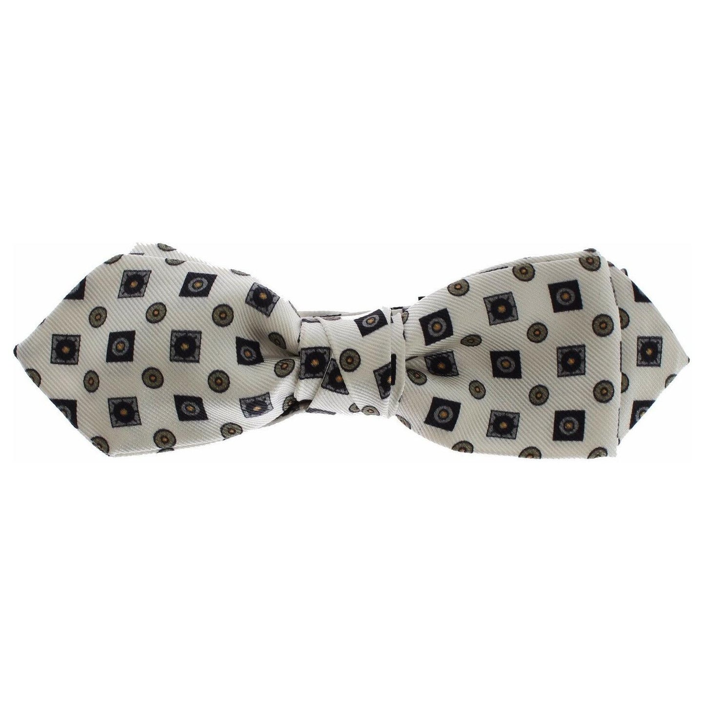 Dolce & Gabbana White Silk Bowtie Leather Men Belt Gift Box