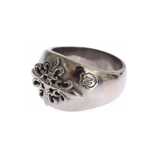 Nialaya Sterling Silver Rhodium Men's Statement Ring Ring Nialaya Gray