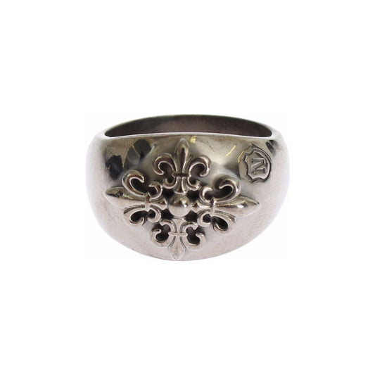 Nialaya Sterling Silver Rhodium Men's Statement Ring Ring Nialaya Gray