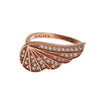 Nialaya Pink Gold 925 Silver Womens Clear CZ Ring SIG19107-4,5