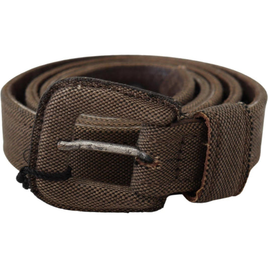 Costume National Elegant Brown Leather Waist Belt Belt Costume National Dark Slate Gray