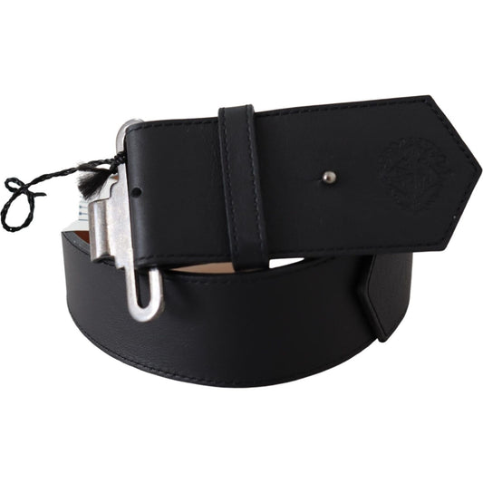 Ermanno Scervino Chic Leather Adjustable Black Belt Belt Ermanno Scervino Black
