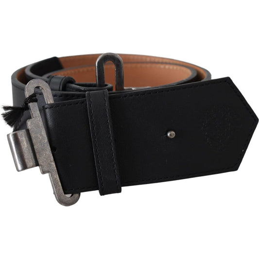 Ermanno Scervino Chic Leather Adjustable Black Belt Belt Ermanno Scervino Black