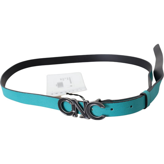 Costume National Chic Blue Green Leather Fashion Belt Belt Costume National Dark Slate Gray