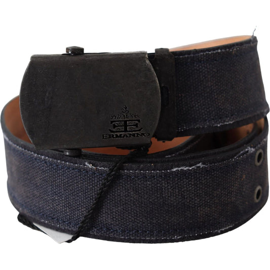 Ermanno Scervino Chic Blue Leather Waist Belt Belt Ermanno Scervino Dark Slate Gray