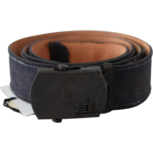Ermanno Scervino Chic Blue Leather Waist Belt Belt Ermanno Scervino Dark Slate Gray