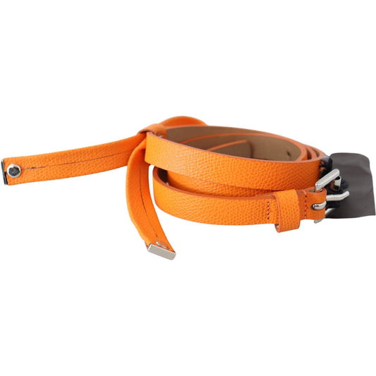 Scervino Street Elegant Leather Double Buckle Belt Belt Scervino Street Chocolate