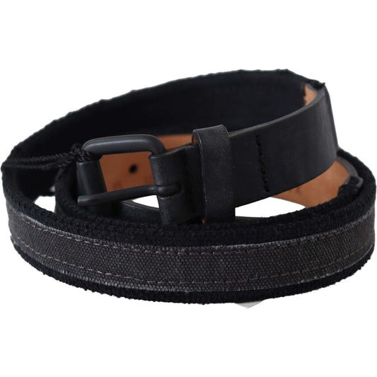 Ermanno Scervino Chic Black Leather Waist Belt Belt Ermanno Scervino Black