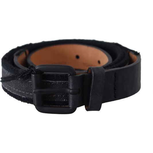 Ermanno Scervino Chic Black Leather Waist Belt Belt Ermanno Scervino Black