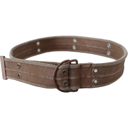 Dolce & Gabbana Chic Beige Leather Adjustable Belt Belt Dolce & Gabbana Dim Gray