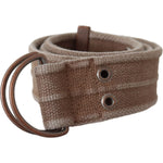 Dolce & Gabbana Beige Leather Logo Belt Sling Cintura Buckle Belt BEL8148-100
