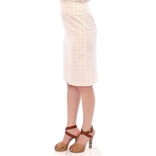 Andrea Incontri Elegant White Pencil Skirt - Chic and Sophisticated Andrea Incontri Antique White