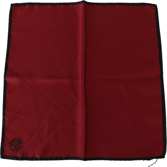 Dolce & Gabbana Elegant Red Silk Square Handkerchief Dolce & Gabbana Dark Red