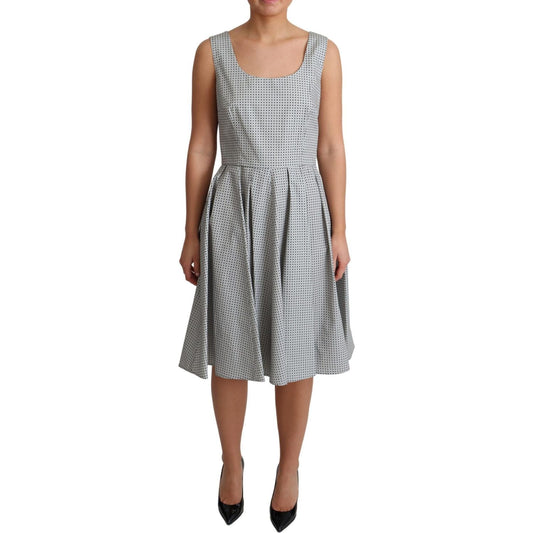 Dolce & Gabbana Chic Polka Dotted Sleeveless A-Line Dress Dolce & Gabbana Rosy Brown