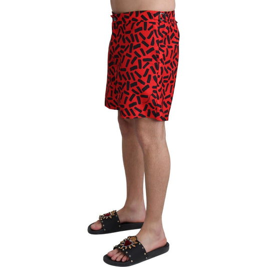 Dolce & Gabbana Chic Red Swim Trunks Boxer Shorts Dolce & Gabbana Sienna