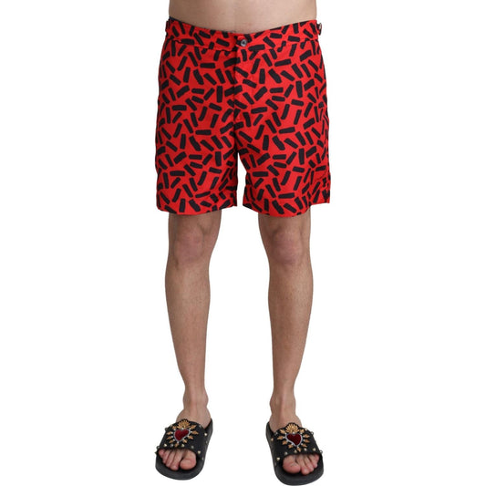 Dolce & Gabbana Chic Red Swim Trunks Boxer Shorts Dolce & Gabbana Sienna