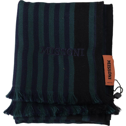 Missoni Multicolor Striped Wool Unisex Neck Wrap Shawl Missoni