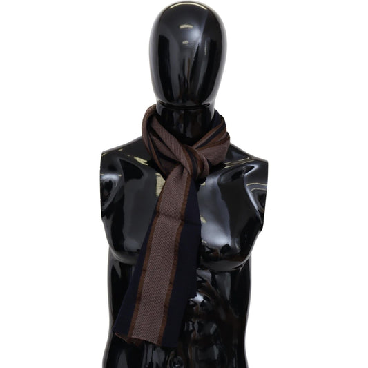 Missoni Elegant Striped Wool Scarf Missoni Black