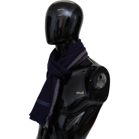 Missoni Authentic Wool Scarf with Striped Pattern Missoni Black